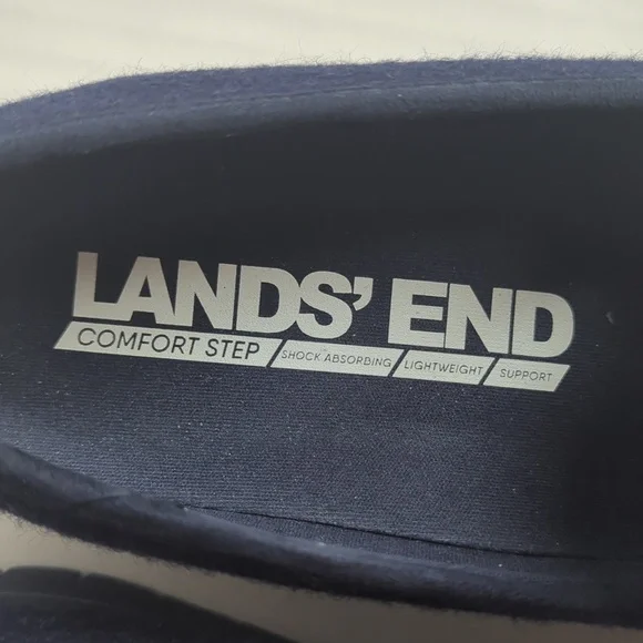 Lands' End Comfort Step Wool Slip-On Loafer Shoe Size 7.5B Blue - Picture 2 of 13